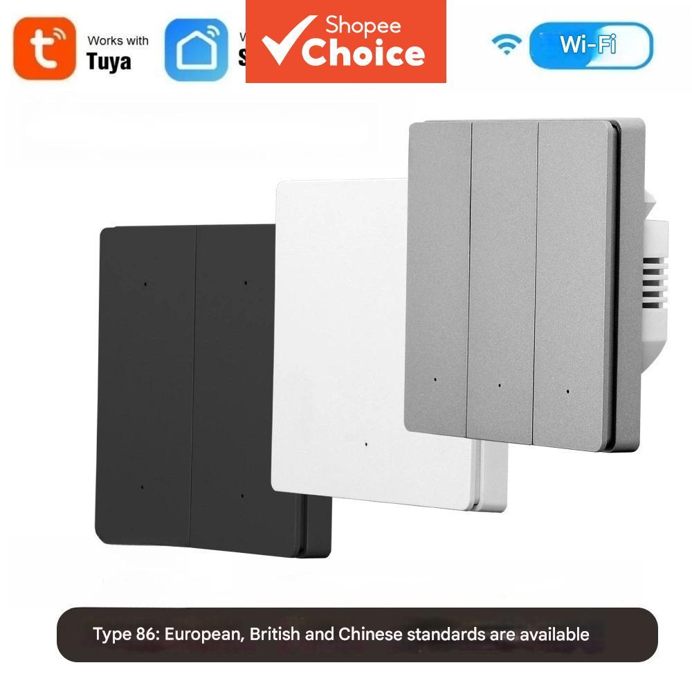 สวิตช์ไฟอัจฉริยะ Tuya Zigbee 3.0 EU ปุ่มกด ไม่ต้องใช้สายกลาง ไม่ต้องใช้ตัวเก็บประจุ