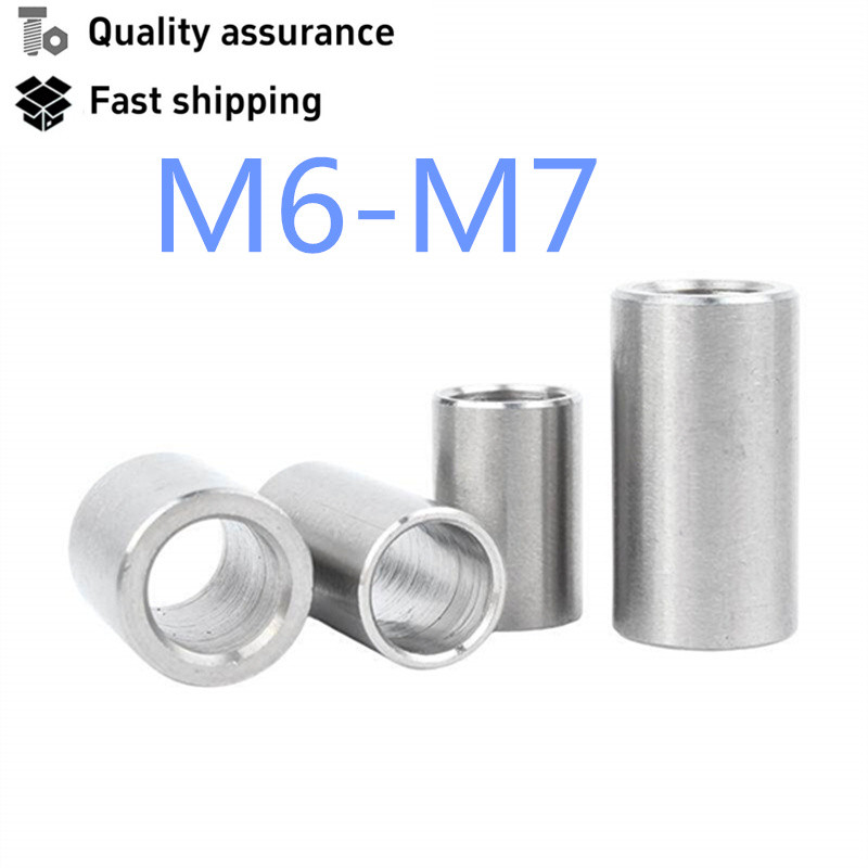 304 สแตนเลสสตีลขยายทรงกระบอกแขนเหล็ก M6-M7 สกรูเกลียว Hollow Bushing แหวนเหล็กโลหะ Conduit Sleeve