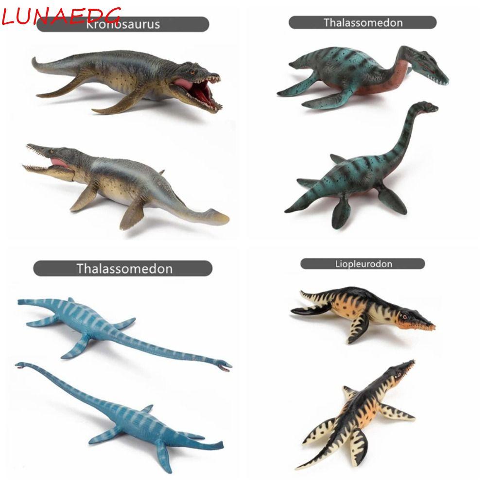 LUNAEDGE โมเดลชีวภาพยุคก่อนประวัติศาสตร์, Plesiosaur Kronosaurus Jurassic สัตว์โบราณ, Liopleurodon Thlassomedon ตัวเลขการกระทําไดโนเสาร์ที่สมจริงของเล่นเด็ก