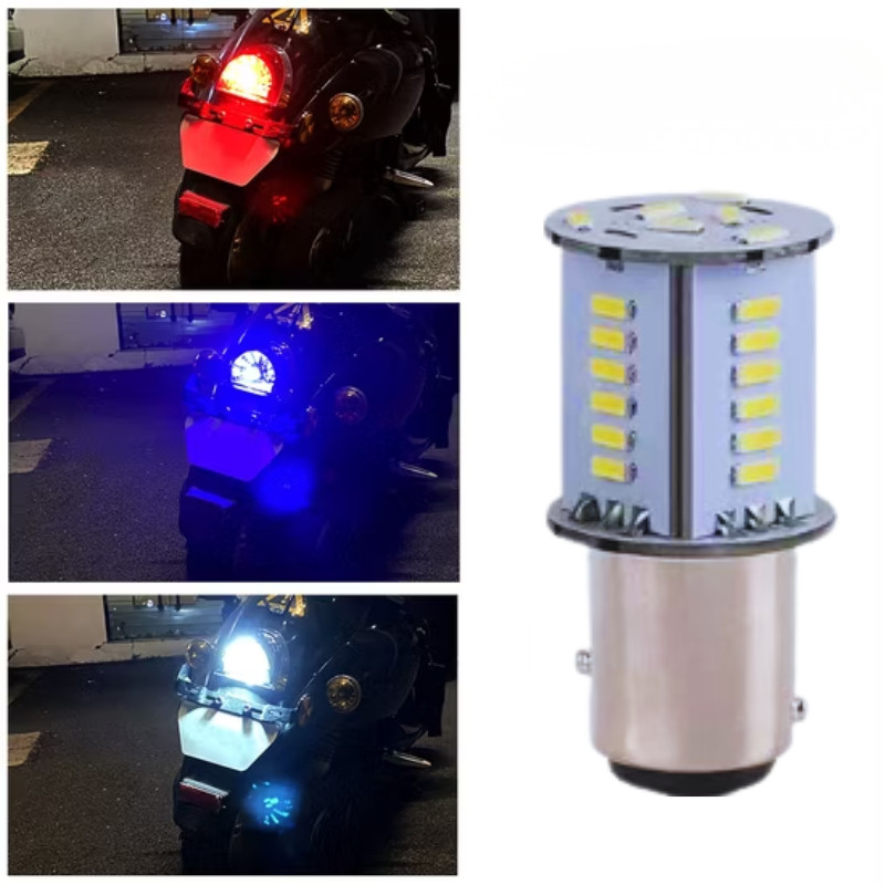 JIE HOME หลอดไฟเบรค ไฟท้าย LED (1ชิ้น ) ไฟกระพริบ สำหรับติดมอเตอร์ไซค์ หลอดไฟท้าย สว่างมาก มีหลายสี สินค้าพร้อมส่ง