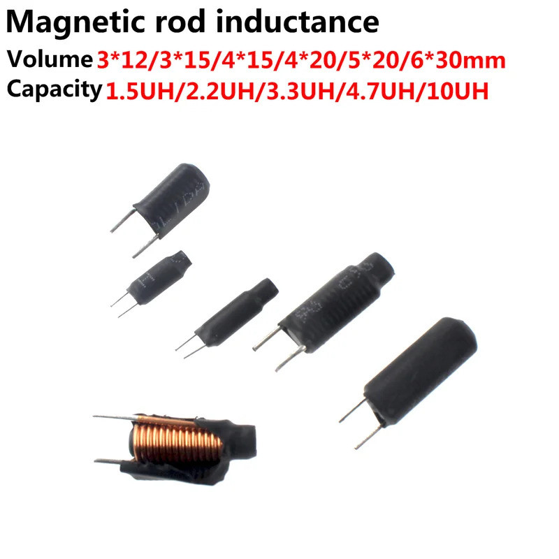 50/20PCS เหนี่ยวนํา rod กรองขดลวด 3X12 3X15 4X15 4X20 5X20 6X20 0.8 เส้นผ่านศูนย์กลาง 2.2/3.3/4.7/5.
