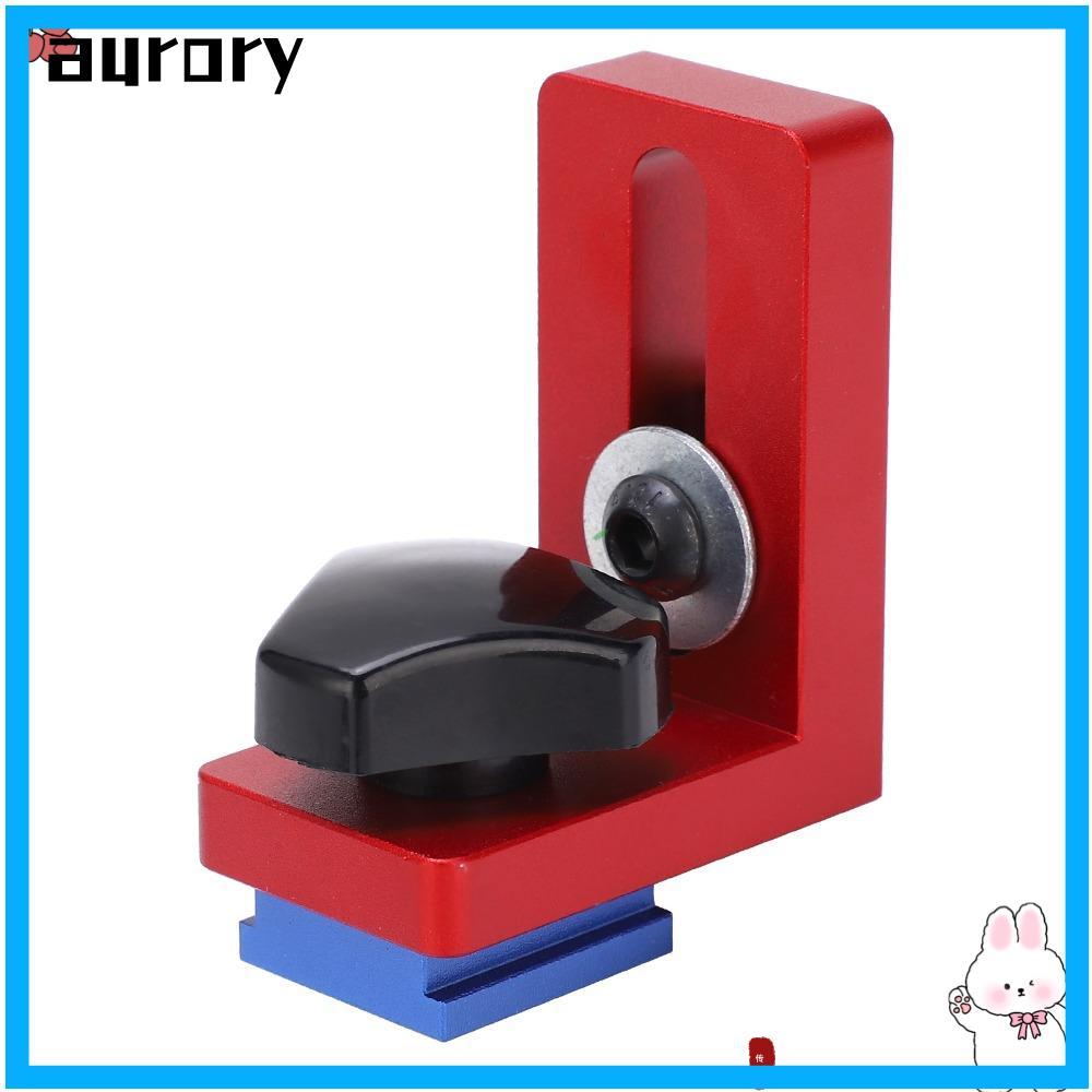 AURORY 2 ชิ้น ​Miter Track Stop, สําหรับ 30 T-Track 30 ประเภท T-Track วงเล็บเลื่อน, Precision สีแดงอ