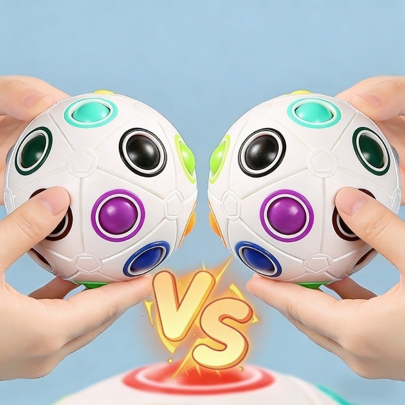 Magic Rainbow Ball ความเครียดบรรเทาฟุตบอลปริศนา Thinking Training Early Education ของเล่น Magic Cube Ball