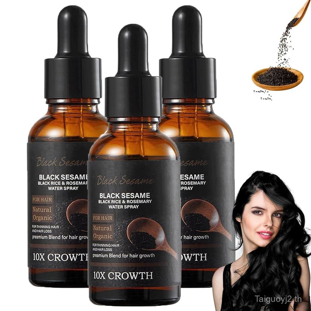 Black Sesame Hair Growth Serum, Black Sesame Oil for Hair, Sesame Seeds Extract Essence Hair Growth 