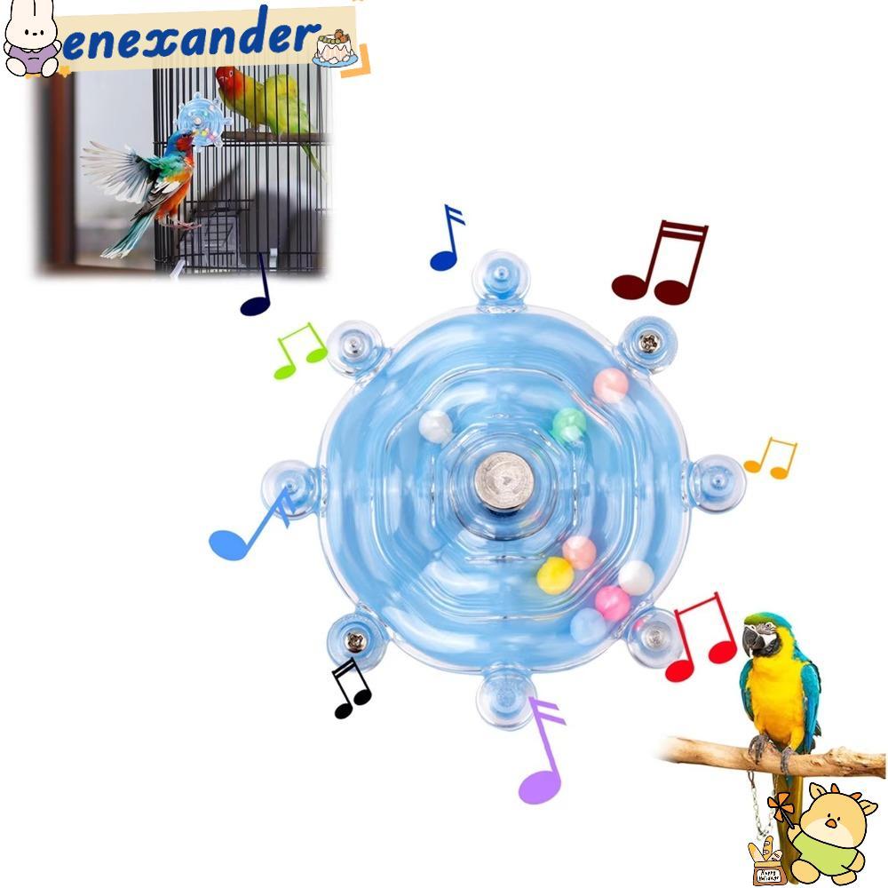 EXER ของเล่นล้อนกแก้ว, หมุน Rattle Parrot Interactive ของเล่น, ตลกเปลี่ยนเพลงบรรเทาทนทาน Xuanfeng Design Sounding Ball ของเล่นนกกรงอุปกรณ์เสริม