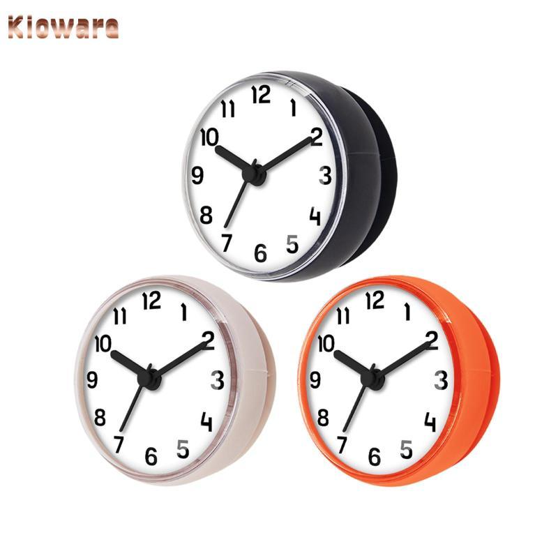 [Kloware] นาฬิกาห้องน้ํากันน้ํา,เงียบ,น้ําหนักเบา,Compact,Simple,นาฬิกาแขวนขนาดเล็กพร้อมถ้วยดูดสําหรับห้องน้ําโรงแรมห้องครัวตกแต่ง