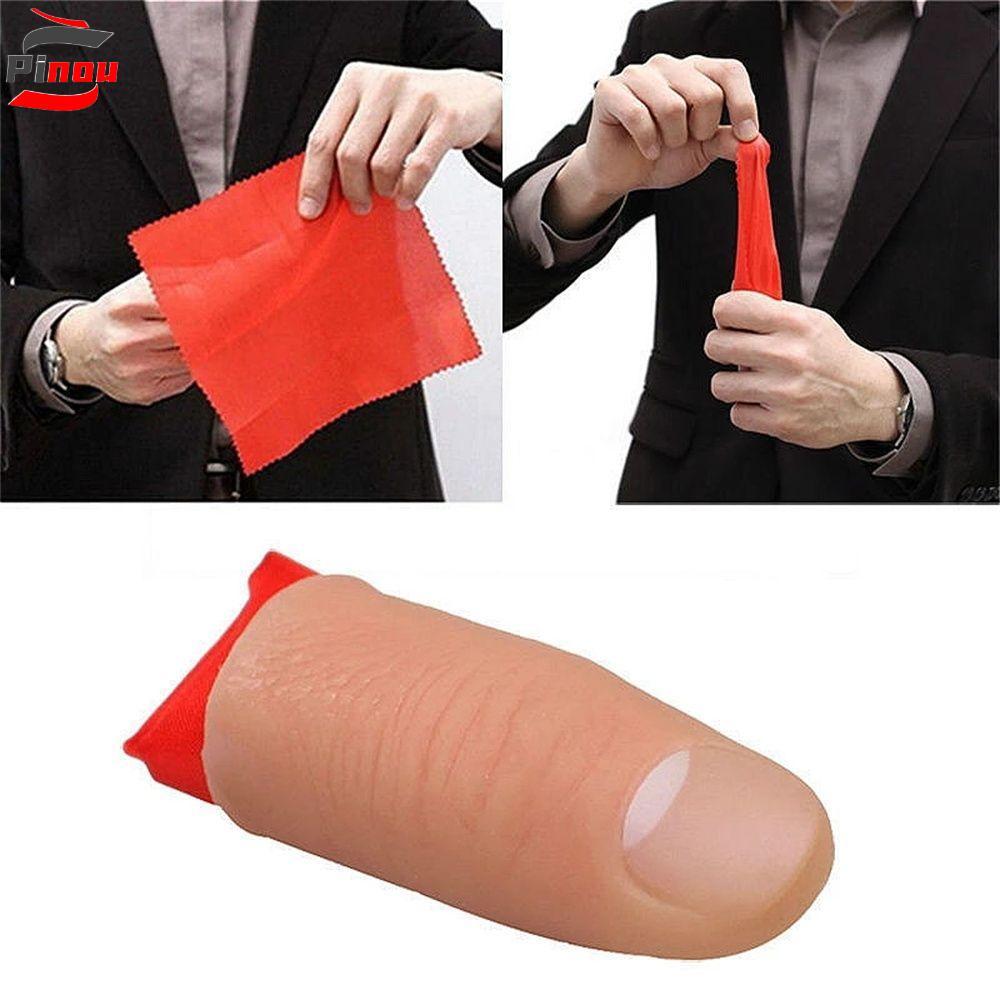 PINOU Finger Magic Tricks ของขวัญสําหรับเด็ก Professional Magic Props ผ้าไหมสีแดง Street Trick Magic Tricks