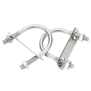304 สแตนเลส U-Shaped ท่อ Clamp U-Shaped Bolt สกรูท่อรหัส CLAMP คลิป Clamp ท่อ M6M8M10M12 การติดตั้งห้องครัวห้องน้ําท่อน้ํา,