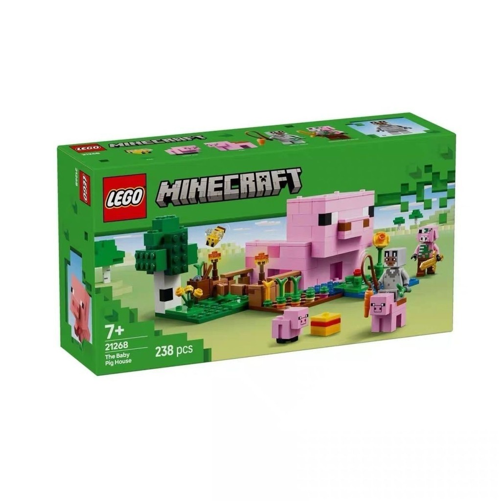 LEGO LEGO 21268 Minecraft Series Pig Baby House Educational Building Block ของเล่นเด็กของขวัญเด็กผู้