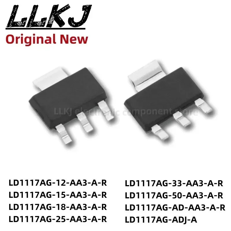 5 ชิ้น LD1117AG-12 -15 -18 -25 -33 -50 -AD -AA3-AR -ADJ-A SOT223 ชิป ic