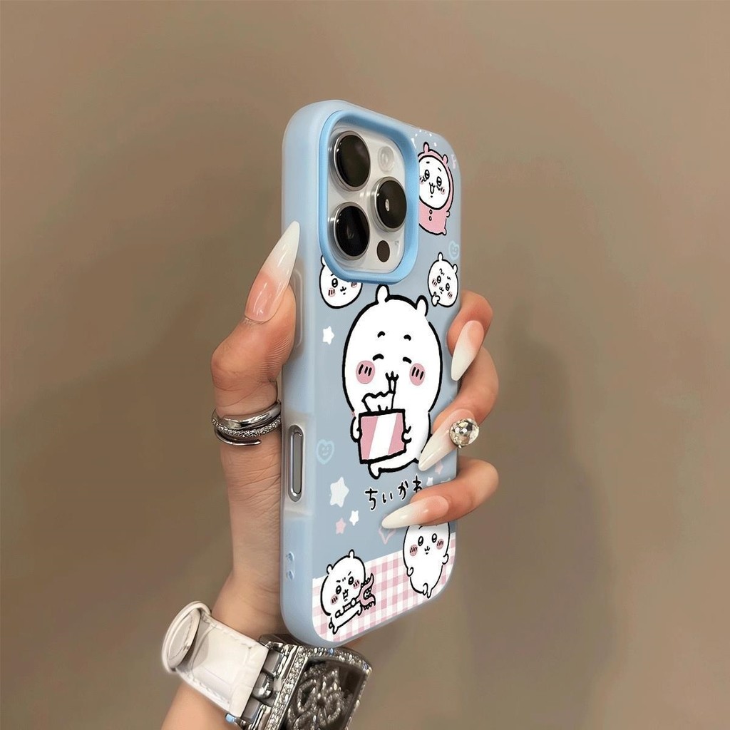สำหรับ IPhone เคสไอโฟน 17 16 15 11 13 12 14 Air Pro Max XR Max 7 8 Plus อุซางิน่ารัก 2 in 1 เคส IPho