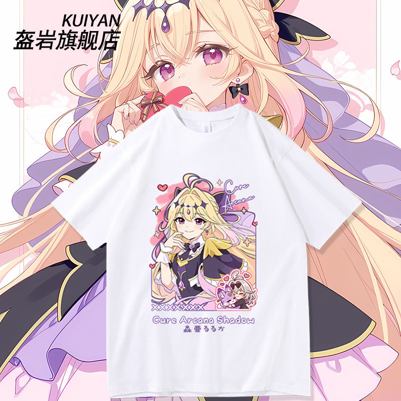 เสื้อยืดพร้อมส่ง เสื้อยืดแขนสั้นลายโมริ อารุรุคคา อนิเมะ จาก Detective Pretty Cure สำหรับผู้ชายและผู้หญิง ทำจากผ้าฝ้าย