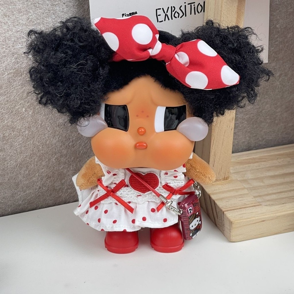 Crybaby Clothes crybaby Holiday Series ตุ๊กตาไวนิล เสื้อผ้าเด็ก กระโปรงลายจุดน่ารัก เสื้อผ้าเด็ก