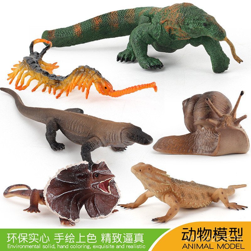 จําลองสัตว์ป่า Lizard รุ่น Giant Lizard ร่ม Lizard Centipede Snail Creative Solid ฮาโลวีน Spoof เครื