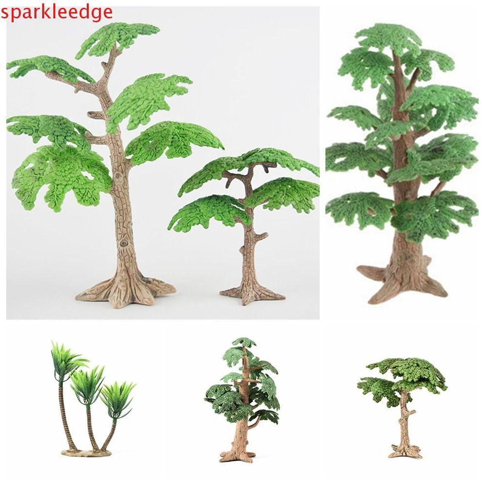 SPARKLEEDGE จําลอง Cypress, Cypress Mini Coconut Tree, DIY พลาสติก Vivid Pine Trees ภูมิทัศน์ต้นไม้ร