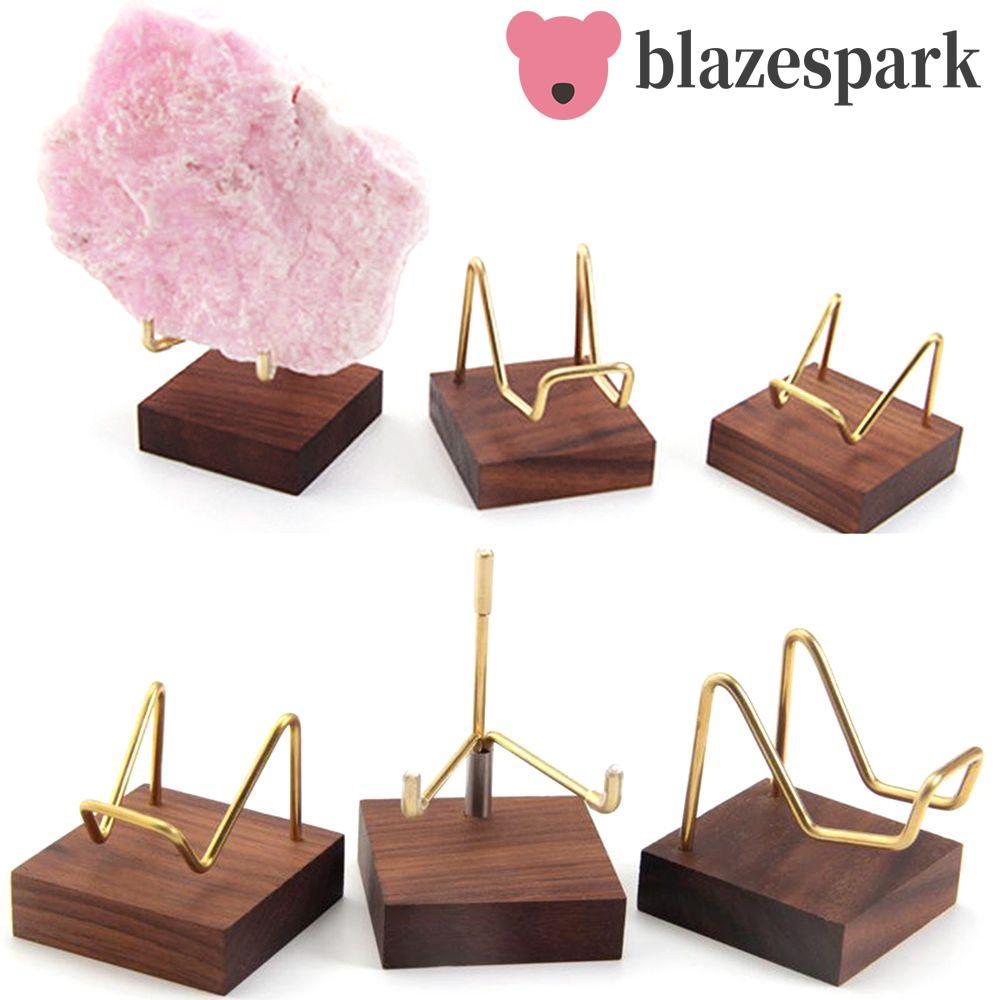 BLAZESPARK ขาตั้งแร่แขนโลหะ Home Decoraition Ores Agate Rocks Rack