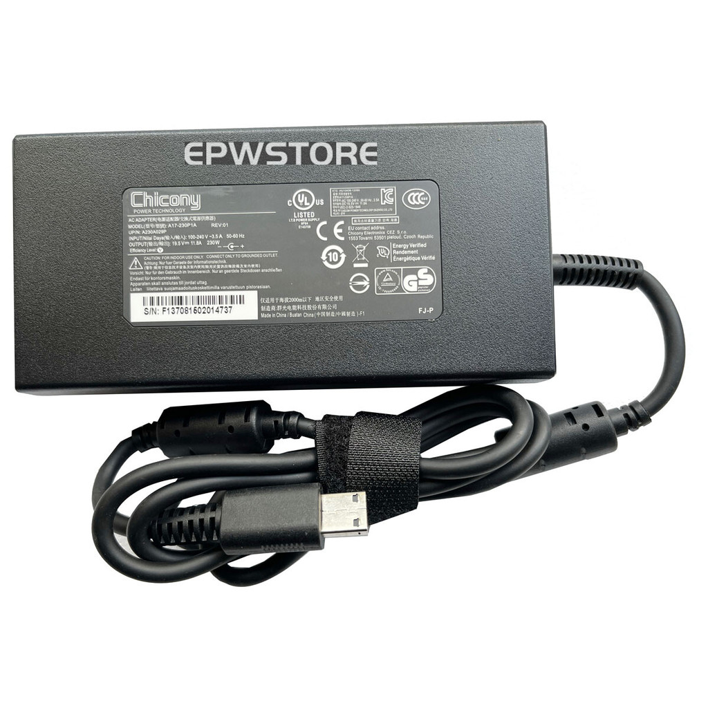 Chicony 230W 19.5V 11.8A AC Adapter Charger สําหรับ MSI LEOPARD 10UG-008UK