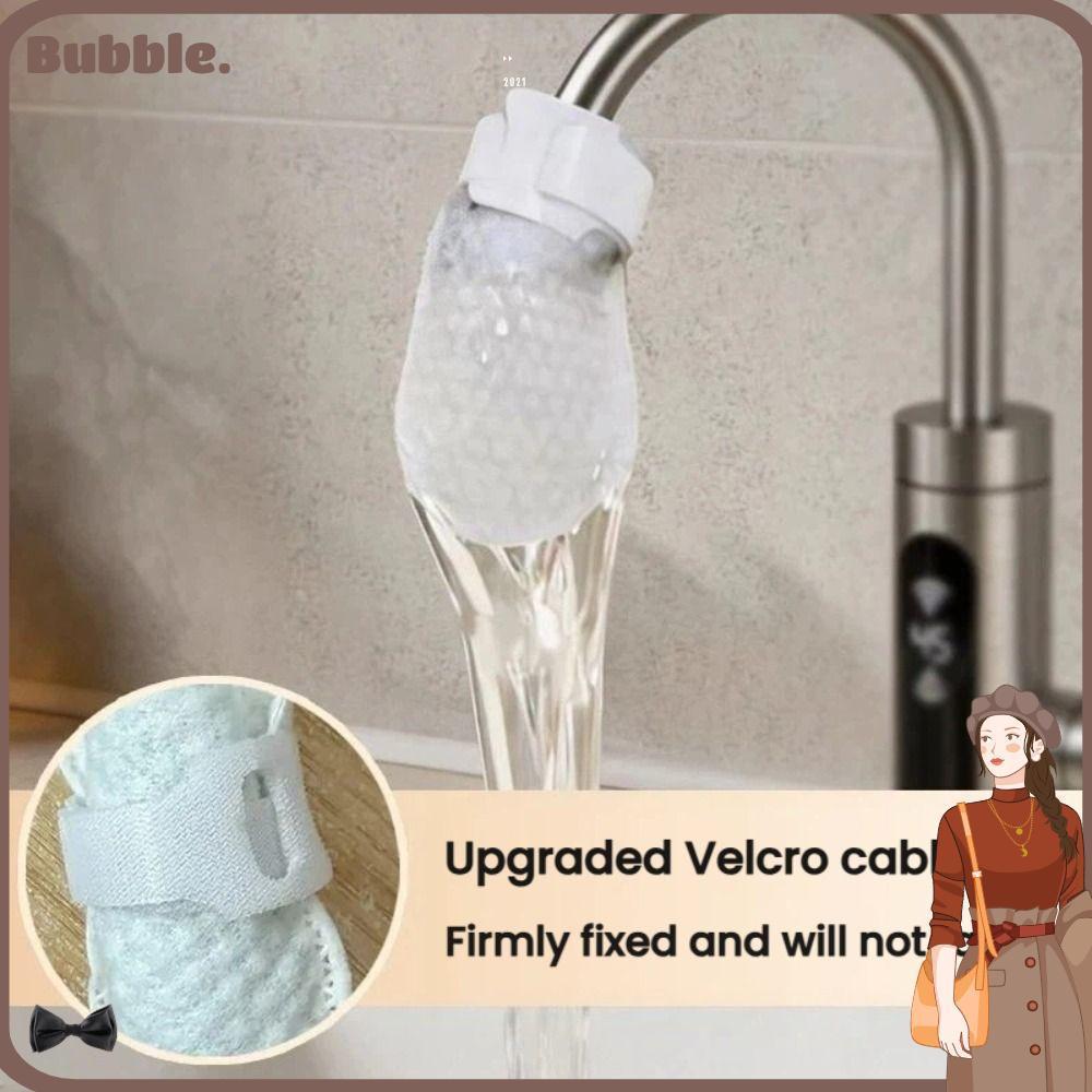 BUBBLE ผ้าฝ้ายกรองก๊อกน้ำ หนา ป้องกันกระเซ็น สำหรับก๊อกน้ำสากล ขนาด 4x8ซม. 10/20/50ชิ้น ทนทาน