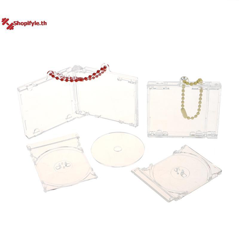 Shopifyle Mini CD อัลบั้มพวงกุญแจ CD Player Keyring Key Holder สําหรับ DIY กระเป๋าเป้สะพายหลังจี้ th