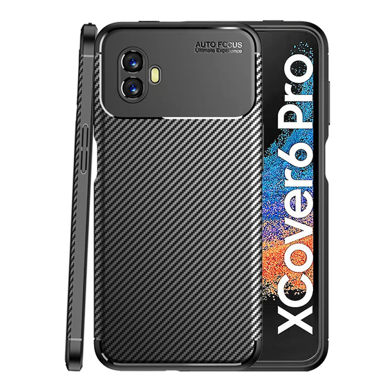 สําหรับ Samsung Galaxy Xcover 6 Pro กรณี Samsung XCover 6 Pro คาร์บอนไฟเบอร์อ่อน Samsung X ฝาครอบ 5 