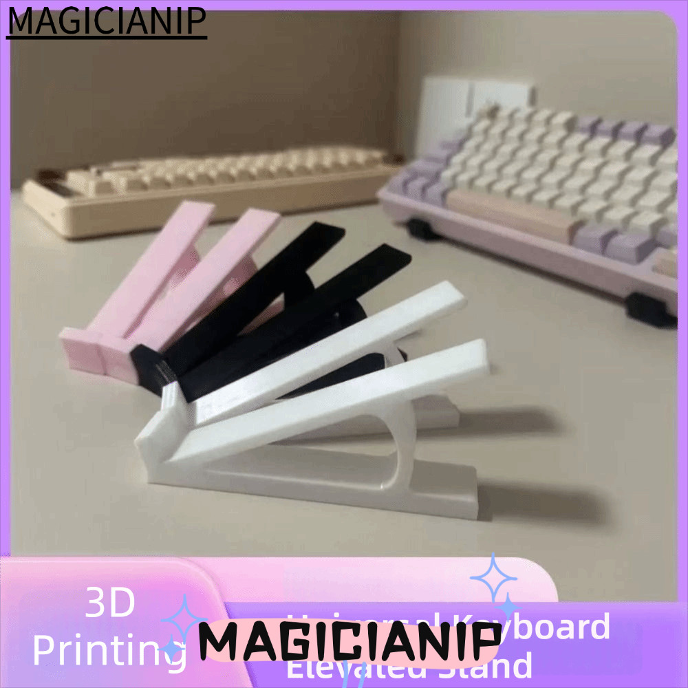 MAGICIANIP 1 คู่คีย์บอร์ดคอมพิวเตอร์ Riser, คีย์บอร์ดพลาสติกแบบพกพาขาตั้งยกระดับ, คุณภาพสูงยกคีย์บอร์ดมุมอุปกรณ์เสริม Monitor Holder