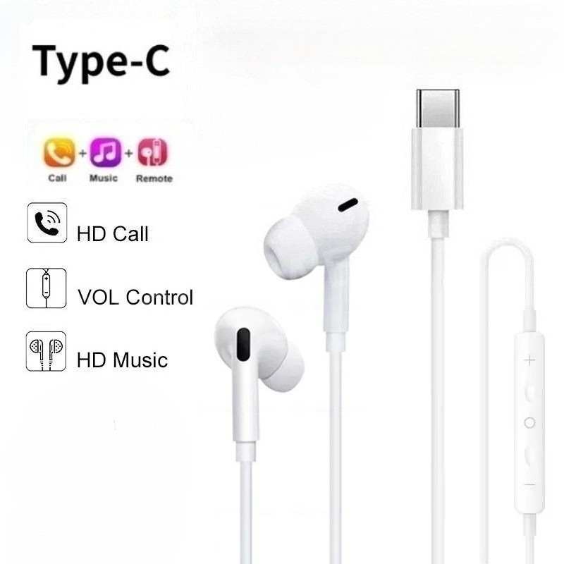 ประเภท C หูฟังแบบมีสายในหู Earsets เกม 9D HiFi ชุดหูฟังพร้อมไมโครโฟนสําหรับ ZTE nubia Neo 5 Pro Neo5