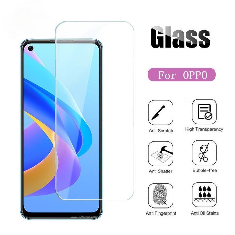 2 PCS ฟิล์มกระจกนิรภัยเหมาะสําหรับ OPPO A18 A38 A58 4G A98 A78 5G A17 A17K A76 A57 A77 A77s A94 A12 