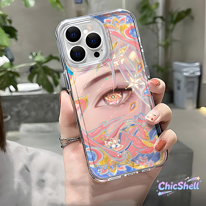 เคสไอโฟน การ์ตูนกลวง Yu Ji เคสใส กันกล้อง cho iPhone 11 12 13 14 15 16 ProMax X XR XS Max 7 8Plus-CL