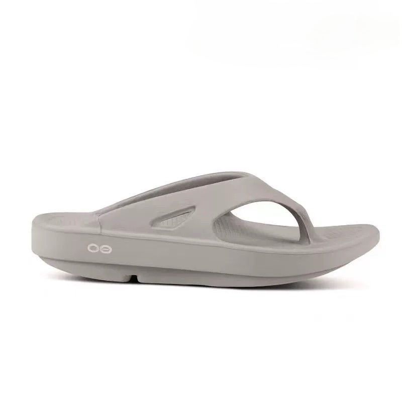 OOFOS อินเทรนด์ Anti-Slip ผู้ชายผู้หญิงสไตล์เดียวกันกลางแจ้งความรู้สึกหนา Soled Casual Flip-Flops สบ