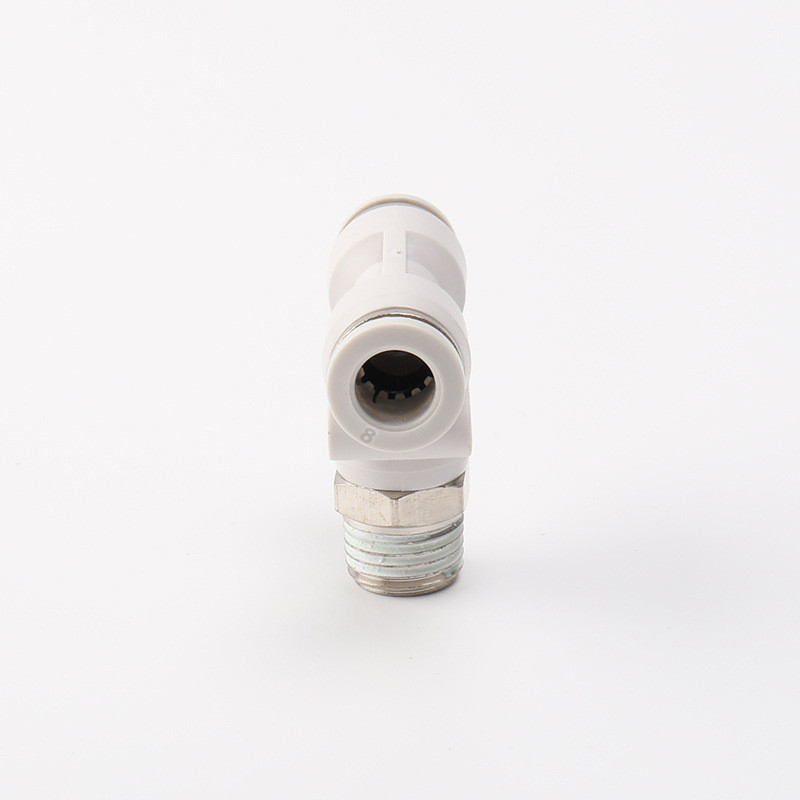 ไทค์ 8. นิวเมติก Tee Joint T-Type Trachea Quick Plug Joint PB4/6/8/10/12/14/16 Y-Type พลาสติก LYRA J