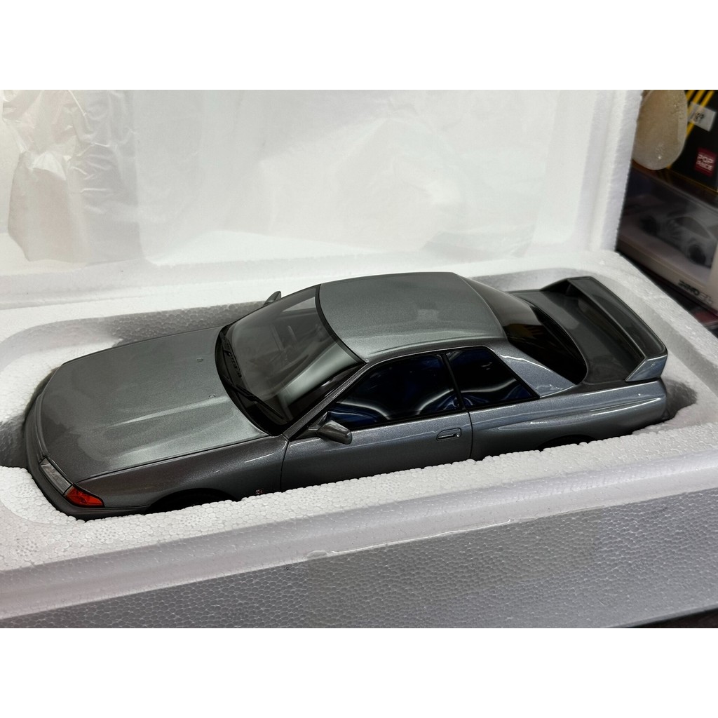 Jingshang samural 1/18 Nissan Nissan GTR R32 Nismo Gun Grey Original Bag เต่าเรซิ่นเทียบเท่ากับภาพถ่
