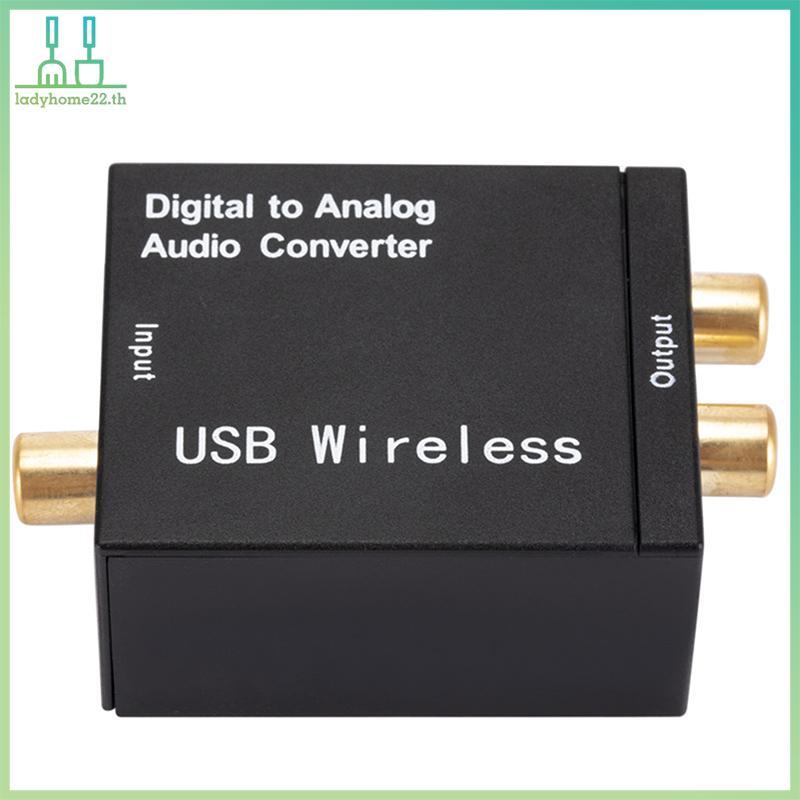 DOOULADY Digital to Analog Audio Converter Optical Fiber Toslink Coaxial Converter เป็น RCA TH