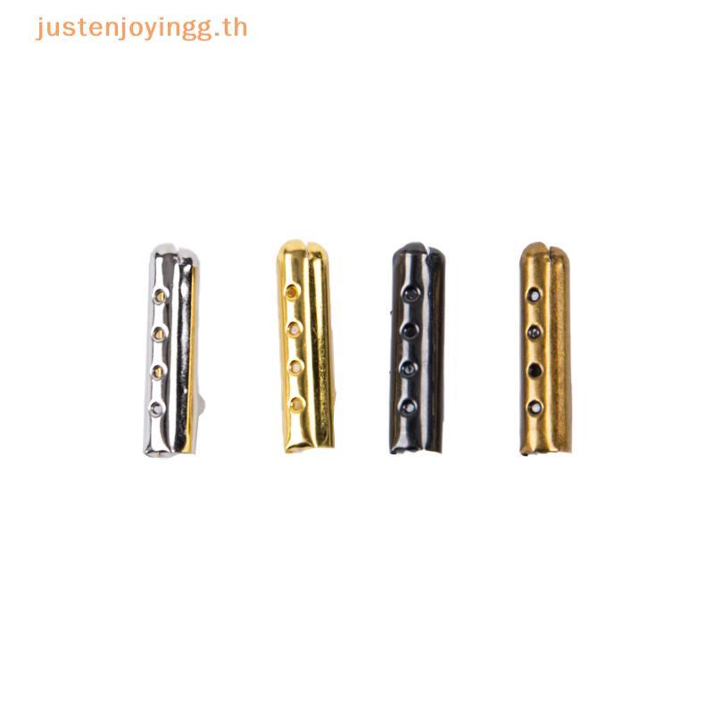 { JJTH } หัวเชือกผูกรองเท้า 50 ชิ้นเคล็ดลับโลหะทนทานสําหรับเชือกผูกรองเท้า DIY ซ่อมคลิปหัวเชือกรองเท้าผ้าใบอุปกรณ์เสริม