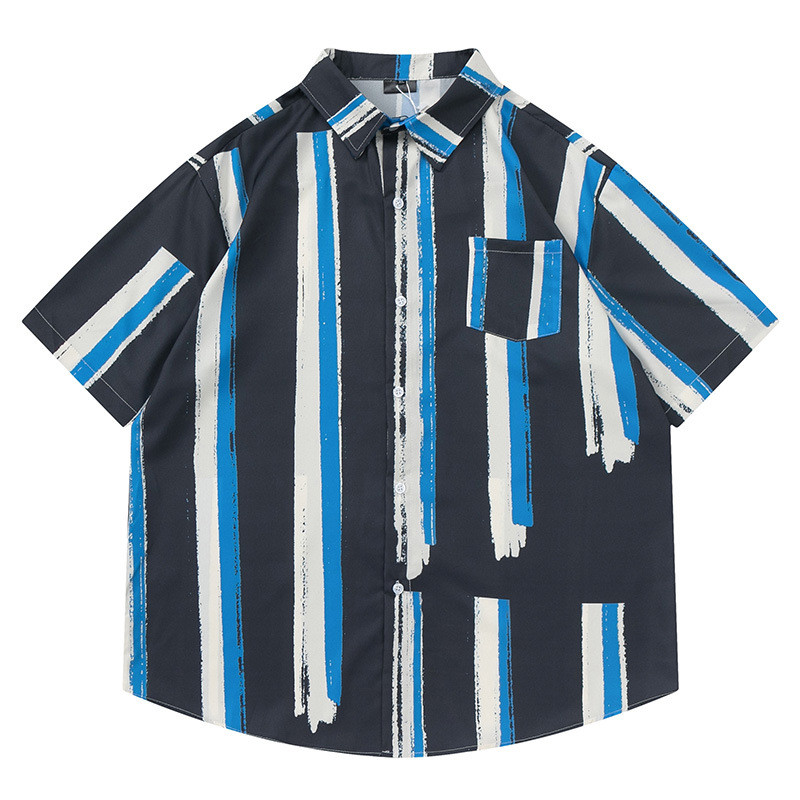 เสื้อผ้าผู้ชาย American Street Hip-Hop ลาย High Street เสื้อบางเสื้อผ้าผู้ชายเสื้อ