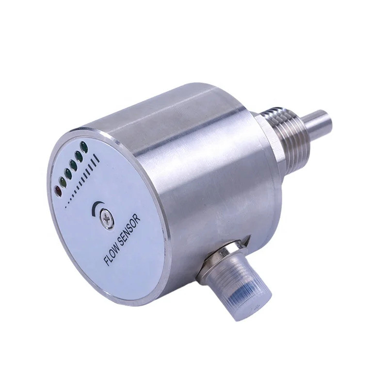 NewThermal Flow Switch Relay PNP Output Plug in Electronic Thermal Flow Controller สแตนเลสน้ําน้ํามั