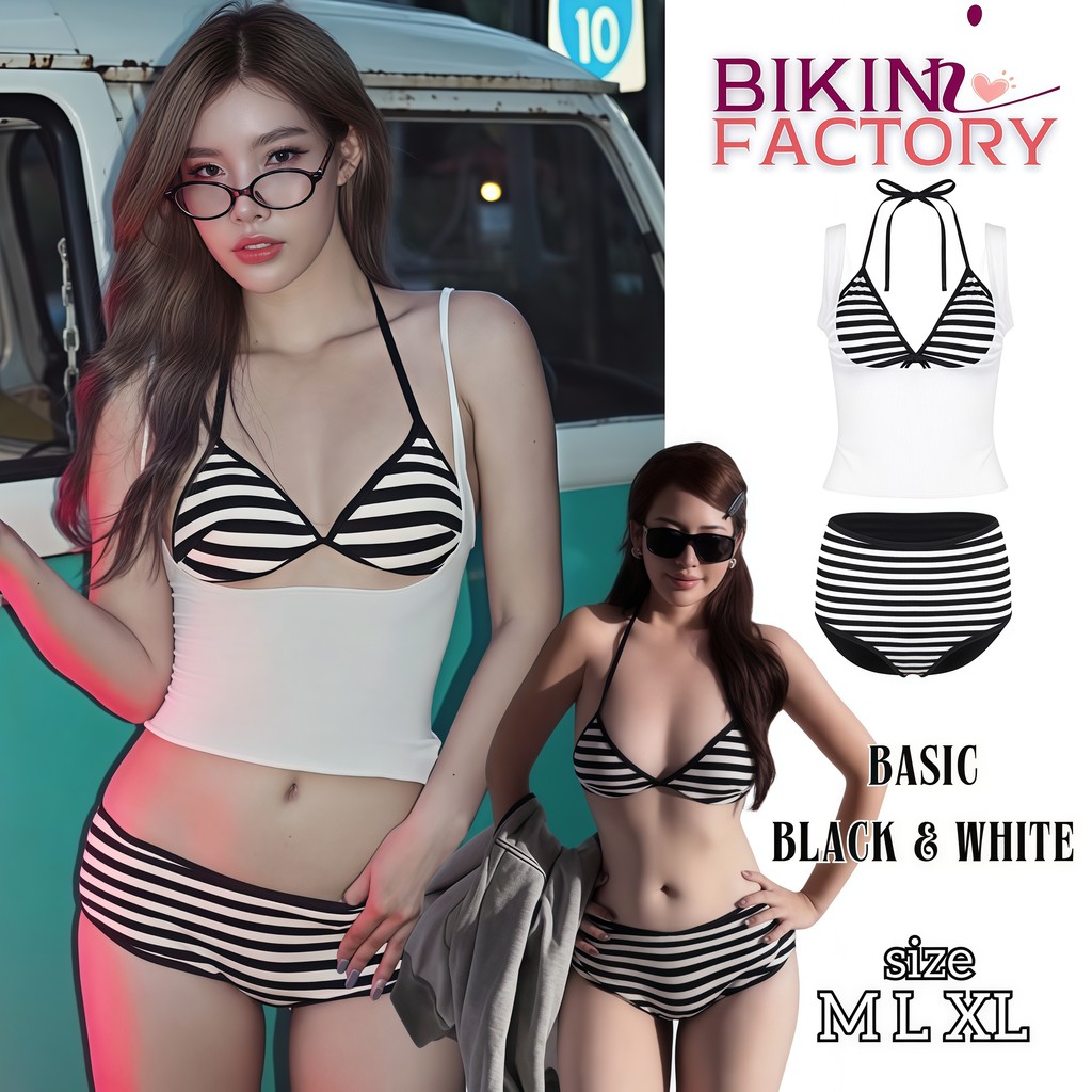 BIKINI FACTORY ชุดว่ายน้ำ ใส่ทะเล พร้อมส่ง 💫🔥 มีไซส์ M-XL | น้ำหนัก 40-65 กก. พร้อมส่ง Y663