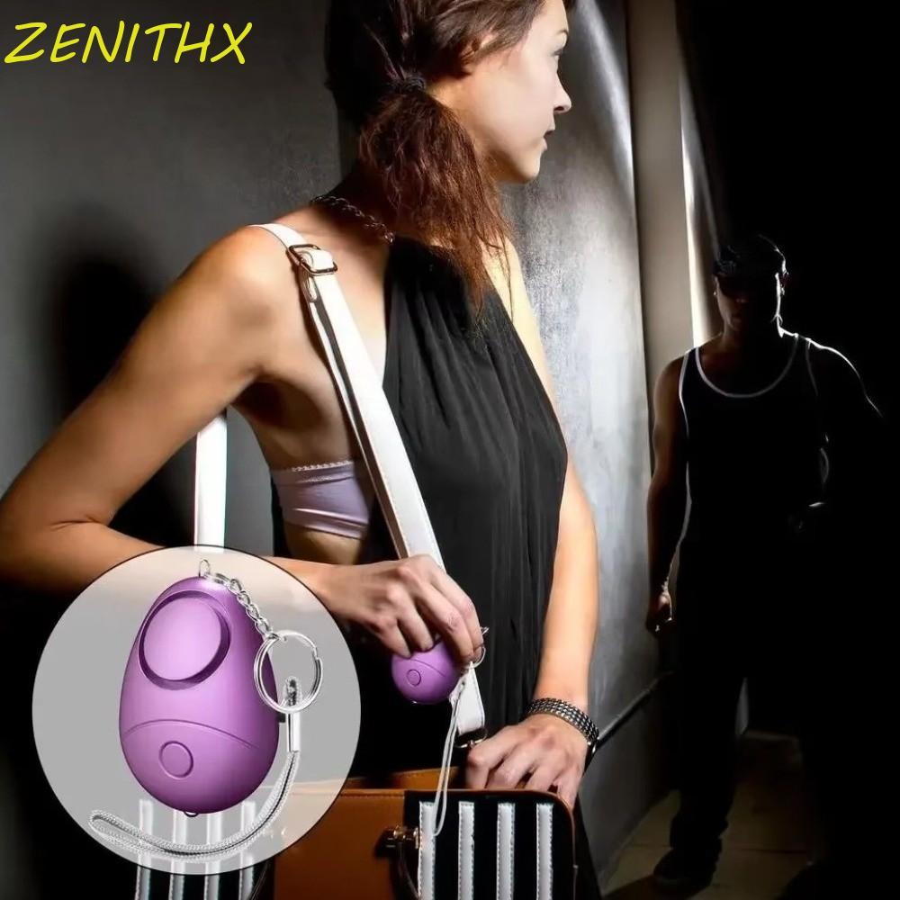 ZENITHX Security Alarm, ไฟฉาย LED 130dB Sound Personal Alarm, แบบพกพา Loud Siren Egg-shaped Safety A