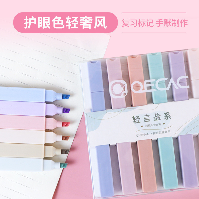 Morandi Highlighter Retro Color Marker Pen Macaron Color Marker Student Key Marker Pen Set