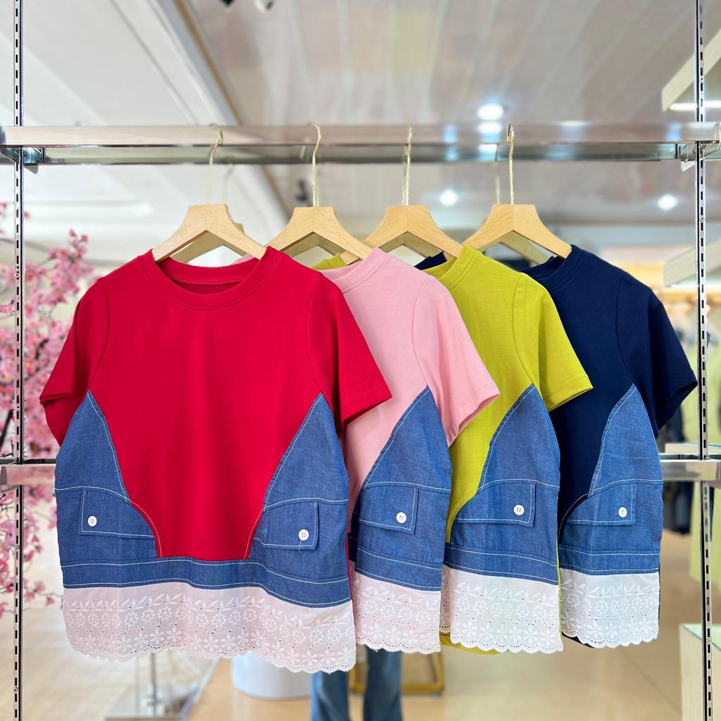 เสื้อเบลาส์ผู้หญิงนําเข้าด้านบน ทวิ-3330