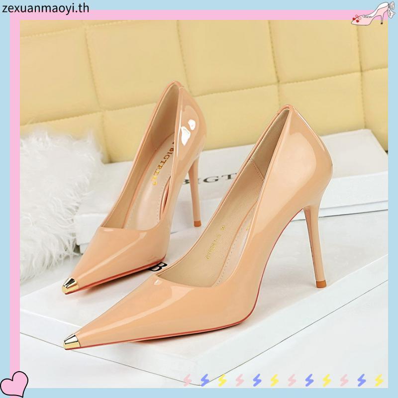 HIGH HEEL SHOES 9283-6 BIGTREE HIGH QUALITY METAL TOE P18