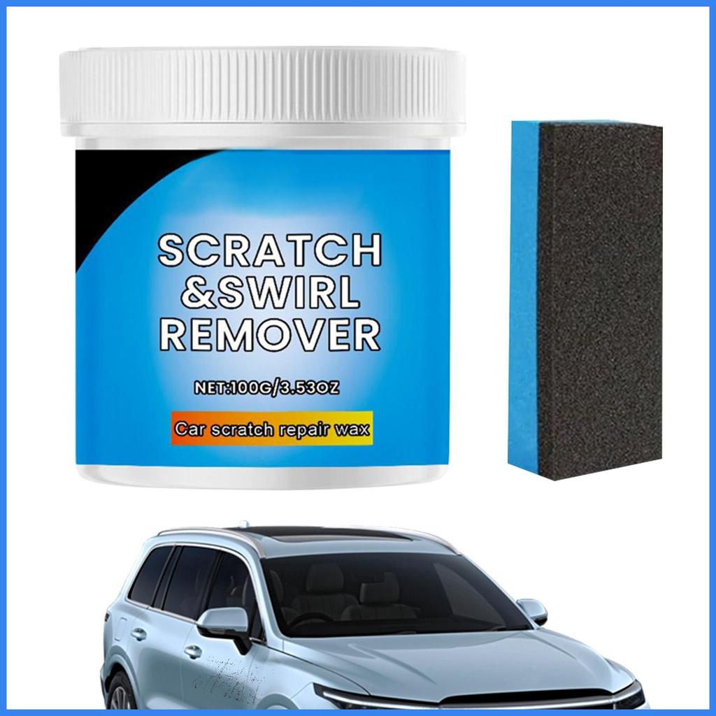 Car Scratch Remover ครีมขัดเคลือบ 100g พร้อมฟองน้ํา Car Scuff และ Scratch Remover สําหรับรถบรรทุกอัต