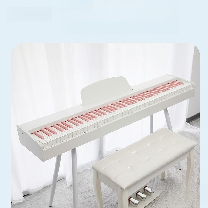 Betsy Betsy B970 เปียโนพกพาพับ 88 คีย์ 🎹 สีชมพู/ดำ/ขาว ครัวเรือนเริ่มต้น อิเล็กทรอนิกส์ 🌟