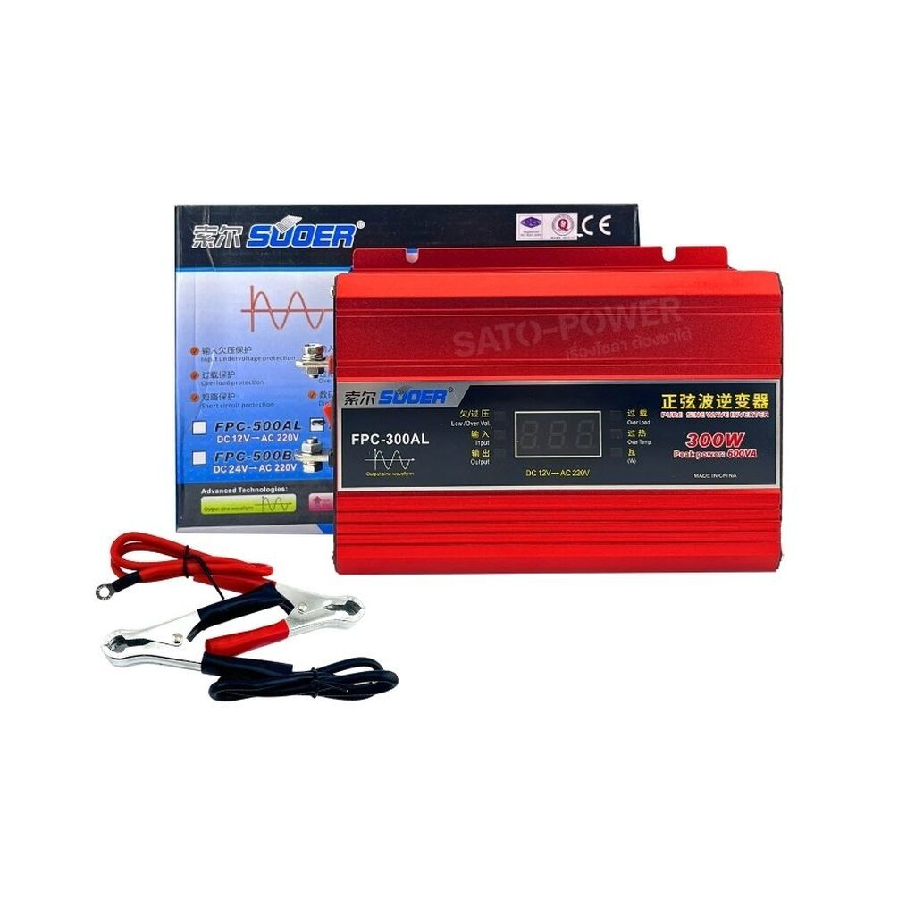 SUOER อินเวอร์เตอร์ FPC-300AL 12V มีจอ 300W Inverter Pure Sine Wave