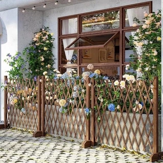 รั้วไม้แบบขยายได้ รั้วตกแต่งสวน DIY Garden Fence รั้วไม้แบบยืดหดได้ รั้วสวน ของตกแต่งสวน ตกแต่งสวนและบ้าน