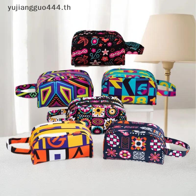 # yuyu # กระเป๋าเครื่องสําอางลายดอกไม้ย้อนยุคความจุขนาดใหญ่กระเป๋าแต่งหน้าแบบพกพาเดินทางที่เก็บอุปกร