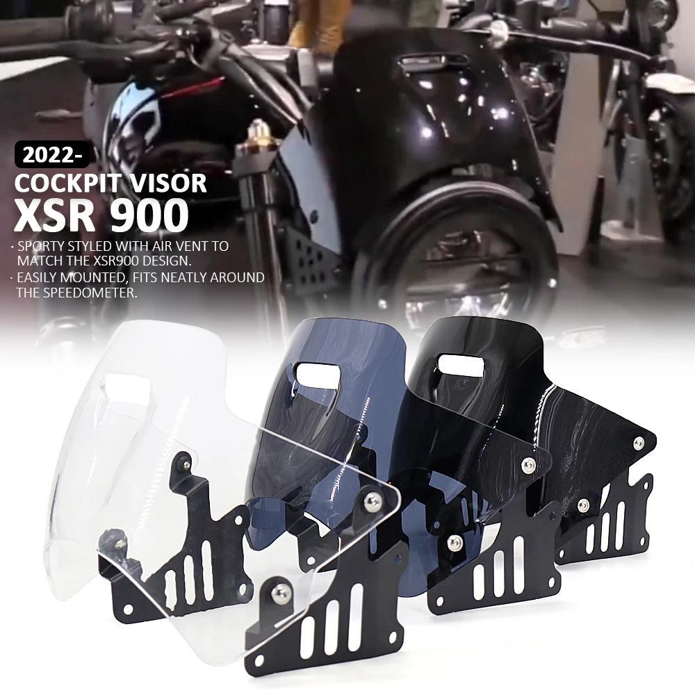 销 อุปกรณ์เสริมรถจักรยานยนต์กระจกกระจกตัวเบี่ยงลมหน้าจอโล่ Fit สําหรับ YAMAHA XSR 900 XSR900 xsr 900 