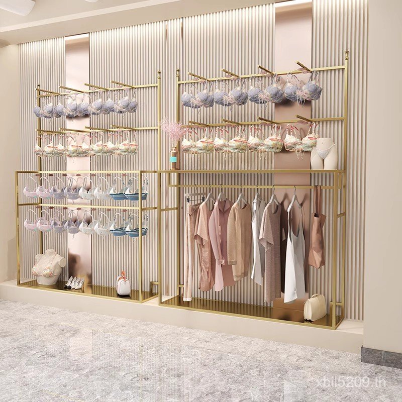 Golden Hanger Shelf Nakajima Rack Display Rack Bra High-End Light Luxury ชุดนอน Shop ชุดชั้นใน Shop 