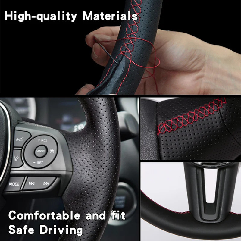 Custom Car Steering Wheel Braid Cover 100% Fit For Seat Leon 5F Mk3 2013- Ibiza 6J 2016- Arona 2018-