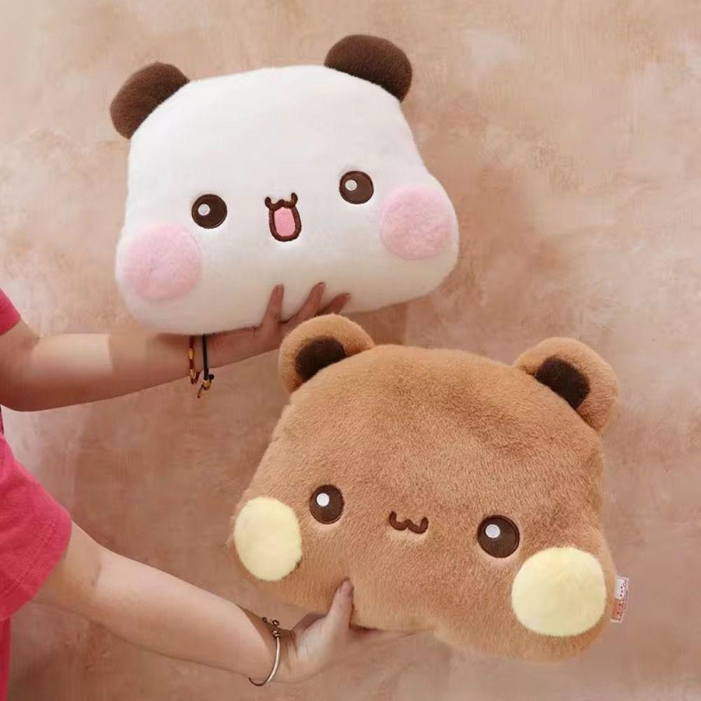 Panda Bubu & Yier หมอนตุ๊กตาหัวใหญ่ | ของเล่นยัดไส้ Bubu และ Dudu Emoji น่ารักสําหรับเด็ก ของขวัญวันวาเลนไทน์และของขวัญวันเกิด