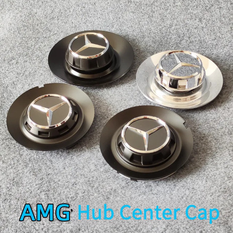 1 ชิ้นเหมาะสําหรับ Mercedes Benz AMG C63/G63/E63/ฝาครอบดุมล้อรถ/ฝาครอบโลโก้รถ/Hub Center Cap